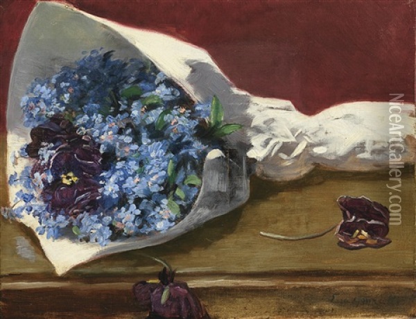 Bouquet De Fleurs Oil Painting - Eva Gonzales