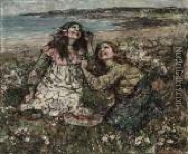 Song Of The Skylark Oil Painting - Edward Atkinson Hornel