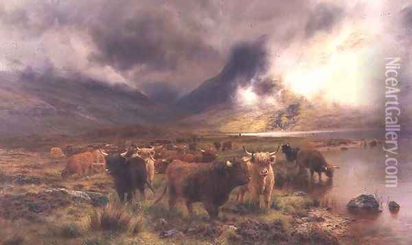 Through Glencoe Oil Painting - Louis Bosworth Hurt