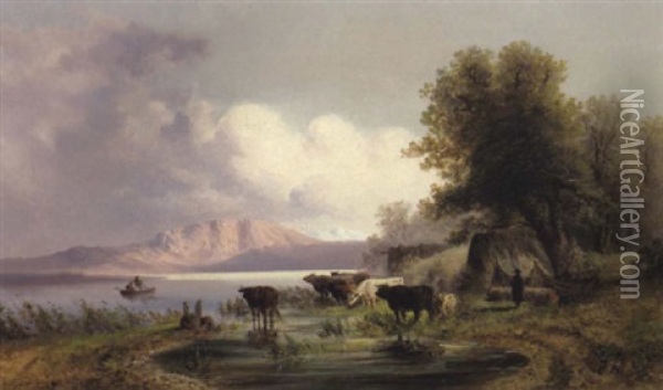 Am Starnberger See Oil Painting - Emil Barbarini