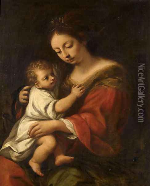Madonna and Child Oil Painting - Giuseppe Nuvolone