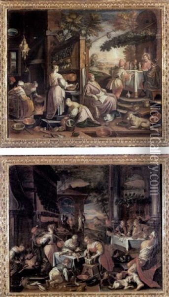 Das Gastmahl In Emmaus Oil Painting - Gerolamo da Ponte Bassano