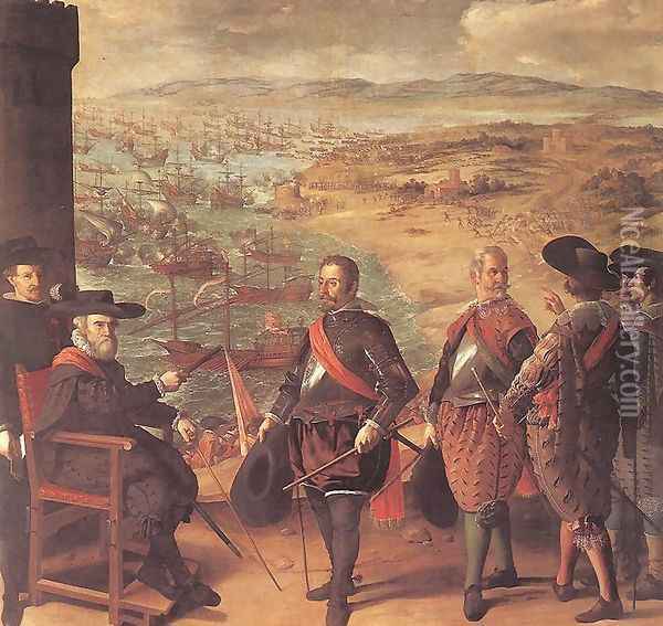 Defence of Cadiz against the English 1634 Oil Painting - Francisco De Zurbaran