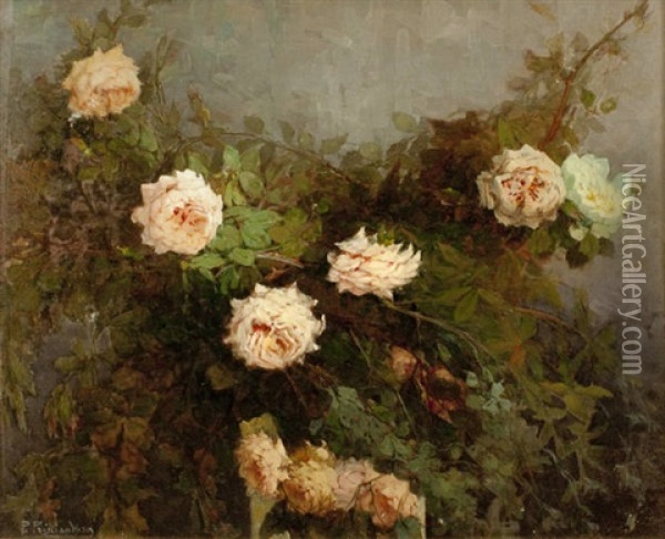 Dovizia Di Rose Oil Painting - Francesco Paolo Prisciandaro