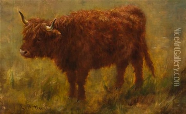 Bull Oil Painting - Louis Bosworth Hurt
