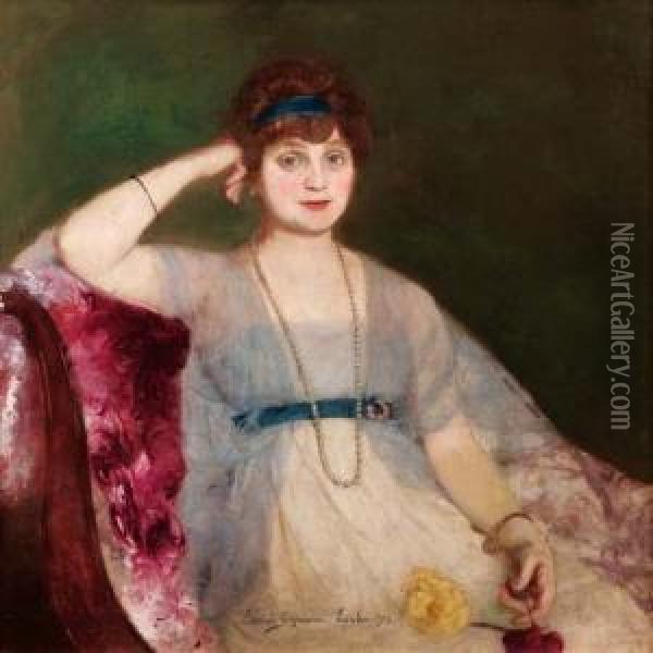 Ritratto Di Lady Anne Mills Oil Painting - Edoardo Gioia