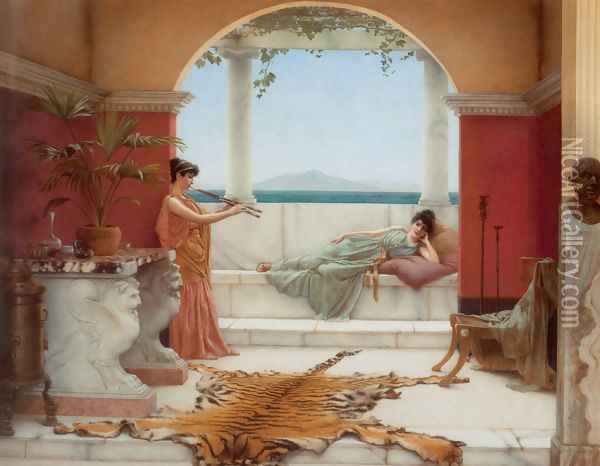 'The Sweet Siesta of a Summer Day' Oil Painting - John William Godward