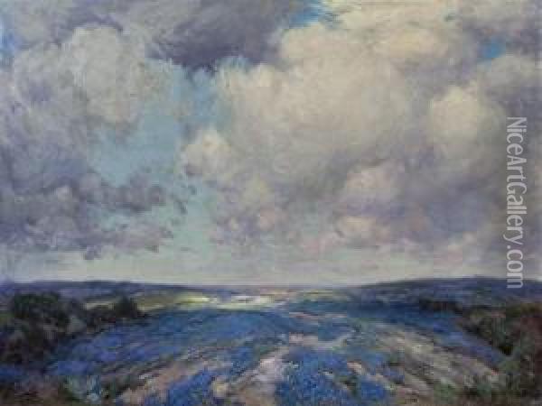 Bluebonnets Oil Painting - Julian Onderdonk