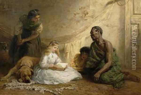 Uncle Toms Cabin 1866 Oil Painting - Edwin Longsden Long