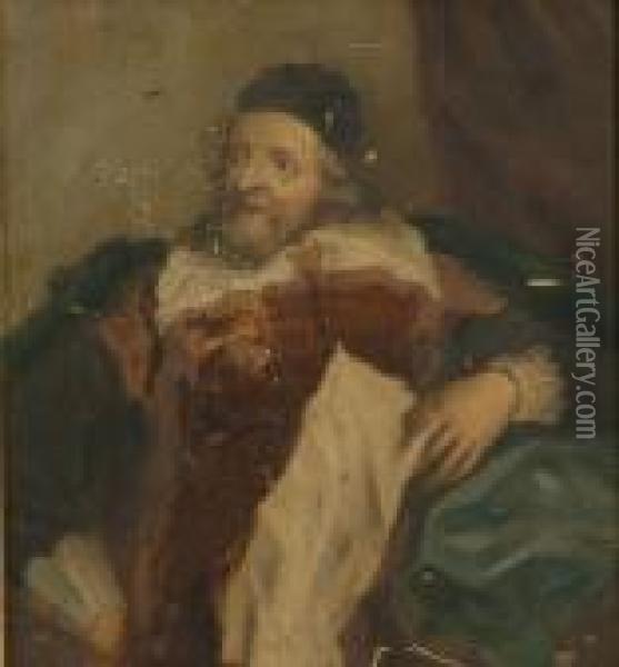 Portrait Of Inigo Jones Oil Painting - William Hogarth