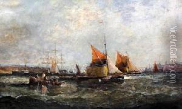 Mouth Of The Thames Oil Painting - Hubert Thornley
