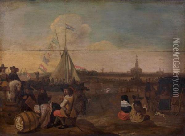 Le Retour De La P Oil Painting - Cornelis Beelt