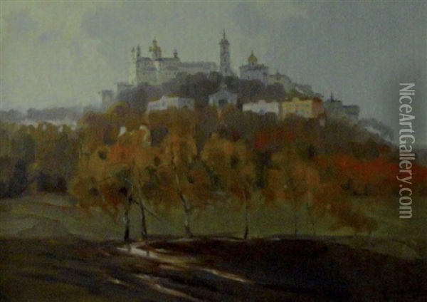 Chateau En Automne Oil Painting - Alexandre Altmann