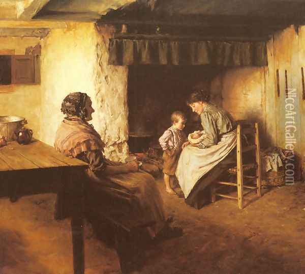 The New Arrival Oil Painting - Walter Langley