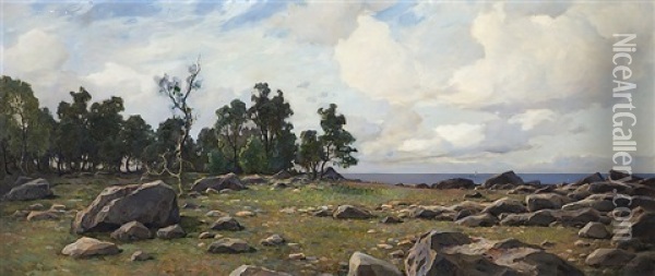Landscape From Kasko Finland Oil Painting - Thure Sundell