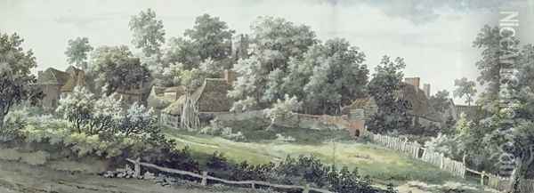 Harbledown, near Canterbury, 1757 Oil Painting - Jonathan Skelton