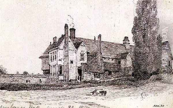 Overbury Hall, Suffolk, 1815 Oil Painting - John Constable