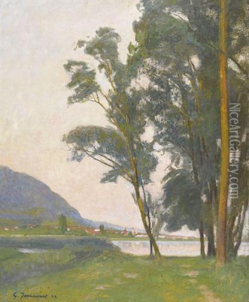 Ansicht Von La Neuveville Mit Bielersee Oil Painting - Gustave Jeanneret