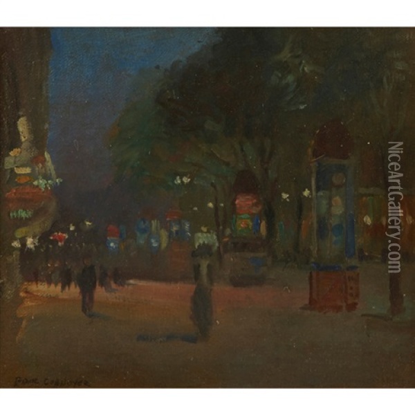 Paris Street Scene Oil Painting - Paul Cornoyer