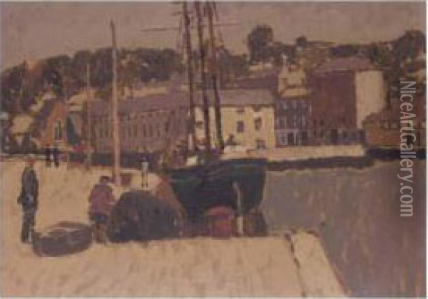 Harbour Scene Oil Painting - Edward Morland Lewis