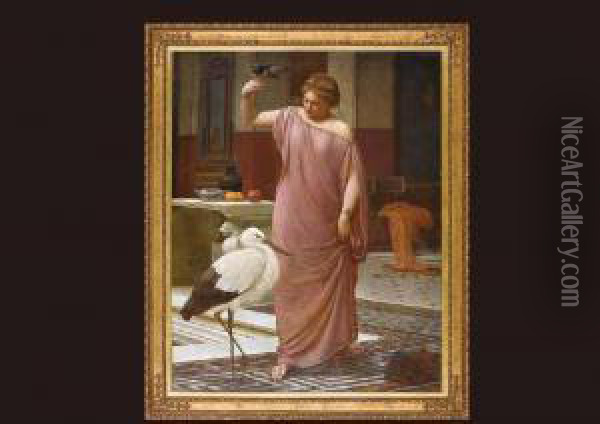 Rivals Affections Oil Painting - Charles E. Perugini