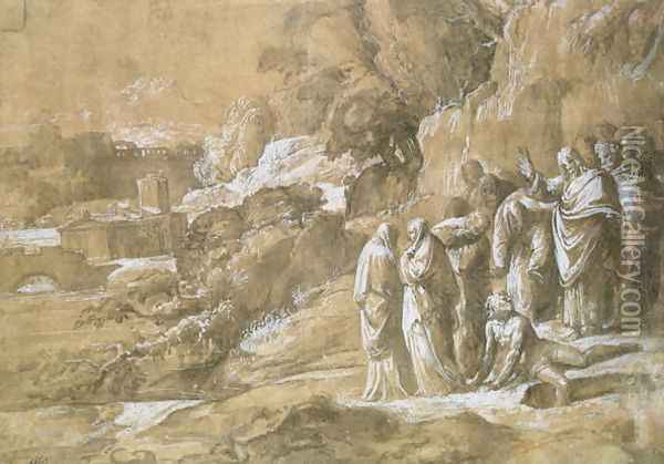 The Raising of Lazarus Oil Painting - Polidoro Da Caravaggio (Caldara)