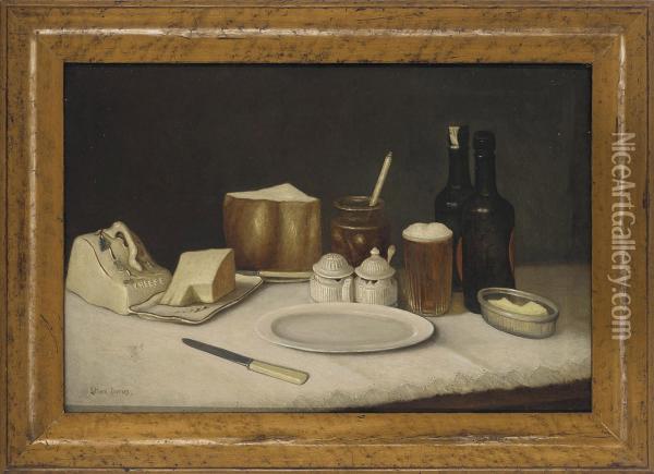 Still Life On A Table Oil Painting - Latham Barnes