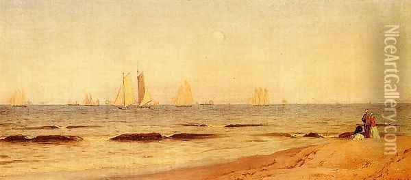 Sandy Hook Oil Painting - Alfred Thompson Bricher