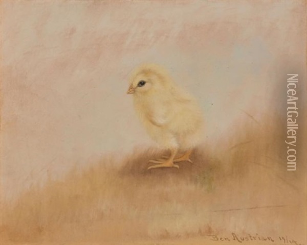 Baby Chick Oil Painting - Ben Austrian