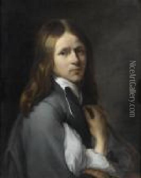 Portrait De Jeune Homme Oil Painting - Jacob Ii Van Oost