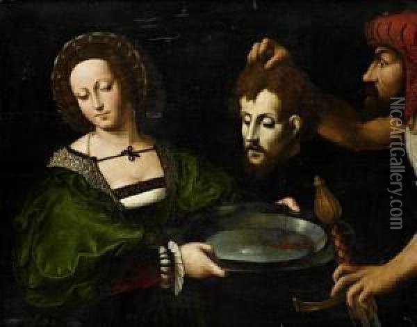 Salome With The Head Of Saint John The Baptist Oil Painting - Bartolomeo Veneto