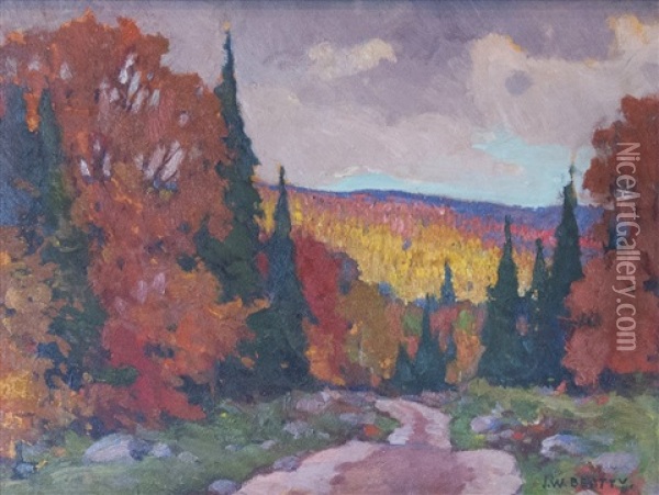Autumn Landscape, Algoma Oil Painting - John William Beatty