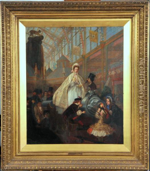 The International Exhibition Of 1862 Signed With Another Monogram And Dated 1862 Oil Painting - William Maw Egley