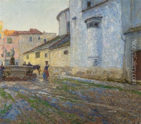 Bordighera (1904) Oil Painting - Georges Leon Ernest Buysse