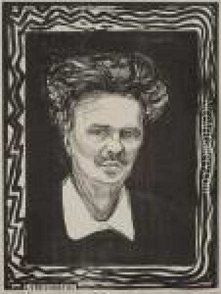 August Strindberg Oil Painting - Edvard Munch