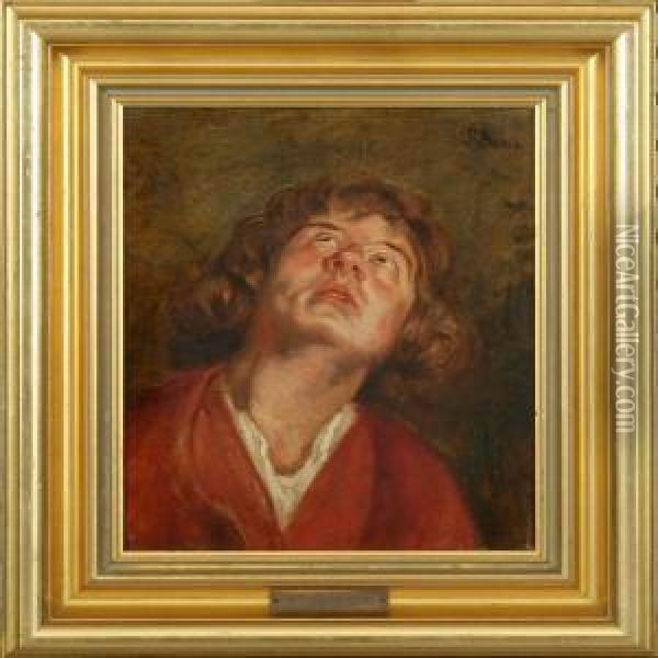 Portrait Of A Youngman Oil Painting - Frans Schwartz