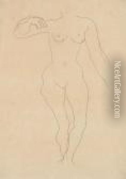 Femme Nue Oil Painting - Auguste Rodin