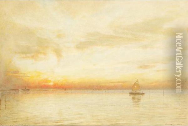 'the Way To Chioggia Oil Painting - Albert Goodwin