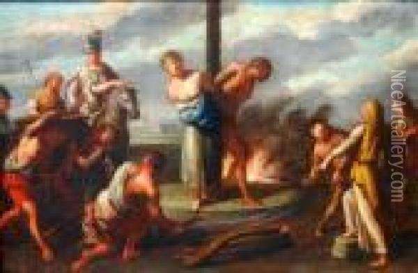 The Martyrdom Of Two Saints Oil Painting - Pietro Dandini