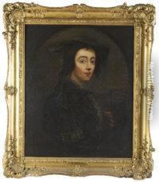 Portrait Of Peg Woffington Oil Painting - John Frederick Lewis