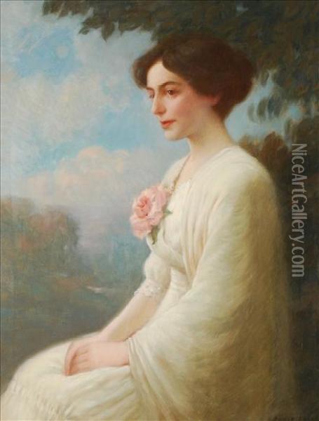 Portrait Of Kathleende Voss Oil Painting - David Ericson