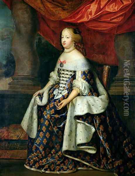 Portrait of Marie-Therese Oil Painting - Charles Beaubrun