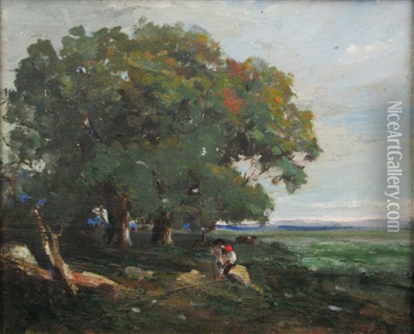 Idyll Oil Painting - Grigore Mircescu