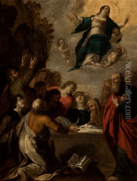 Assumption Of The Virgin Mary Oil Painting - Jan Thomas Van Yperen