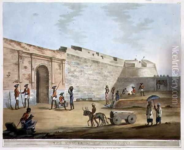 The Mysore Gate at Bangalore Oil Painting - Hunter, Lieutenant James
