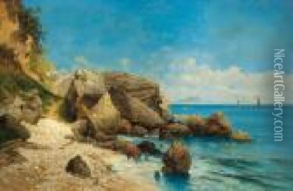 Strandpartie Auf Capri Oil Painting - Adolf Kaufmann