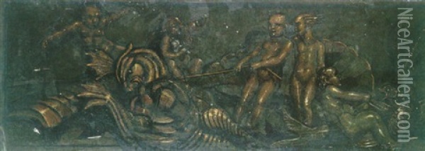 Allegorie De La Mer Oil Painting - Federico Beltran Masses