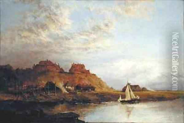 Shipbuilding at Rye Oil Painting - Alfred Dawson
