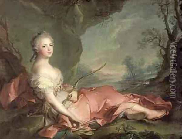 Portrait of Maria Adelaide of France Oil Painting - Jean-Marc Nattier