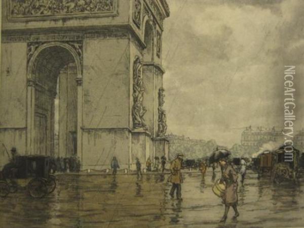 Arc De Triomphe Oil Painting - Tavik Frantisek Simon